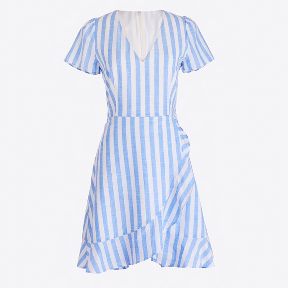 J. Crew Dresses & Skirts - Jcrew Striped Faux Wrap Dress